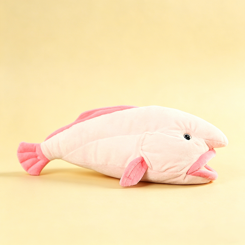 Blobfish plush toy side view – bob the blobfish stuffed animal