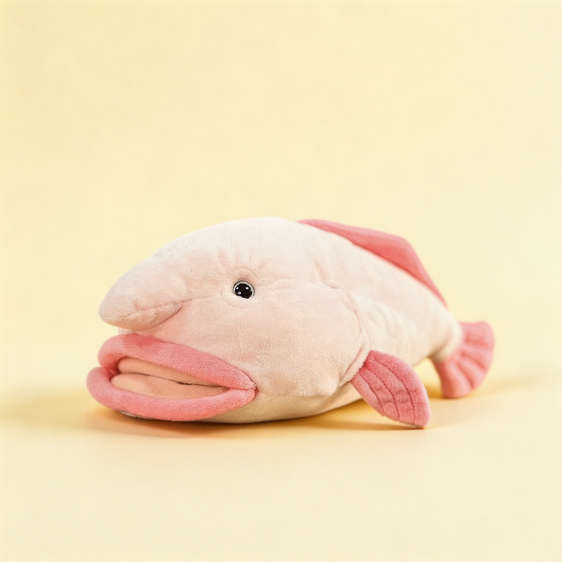Bob the blobfish plush toy – pink stuffed animal by OddyPals