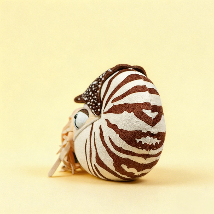 Cute nautilus shell plush back view – soft weird stuffed animal OddyPals