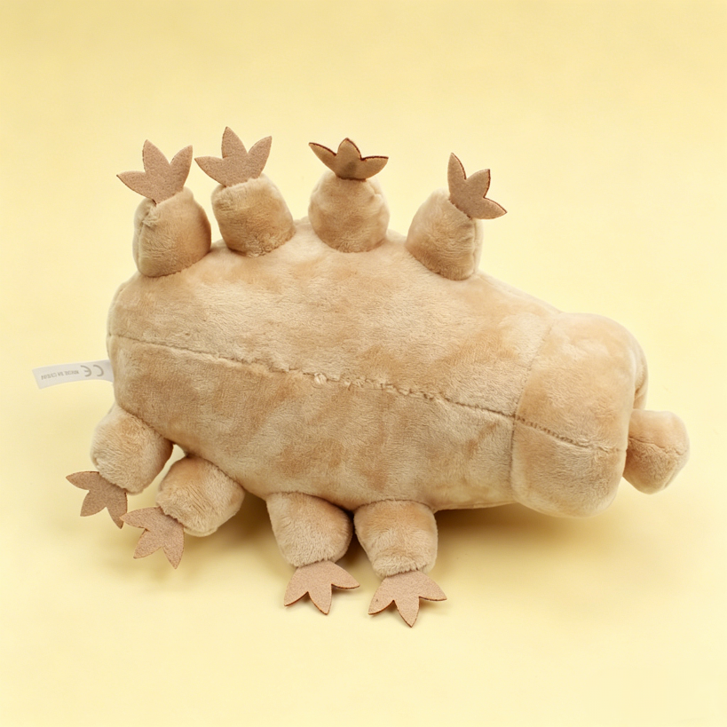 Cute tardigrade plush toy back view – soft weird stuffed animal