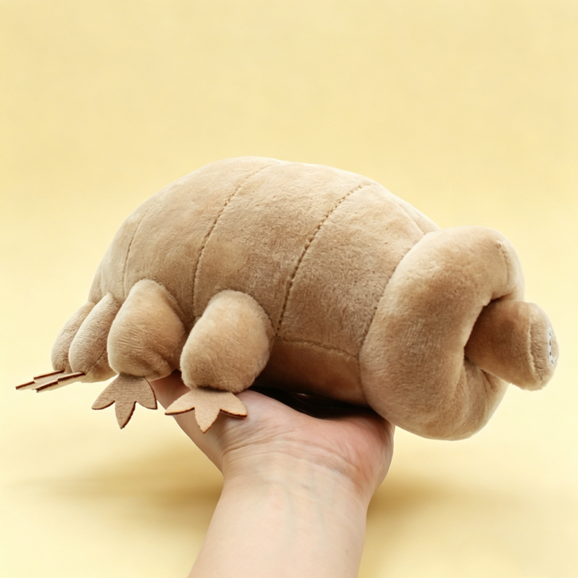 Cute tardigrade plush toy side view 2– soft weird stuffed animal OddyPals