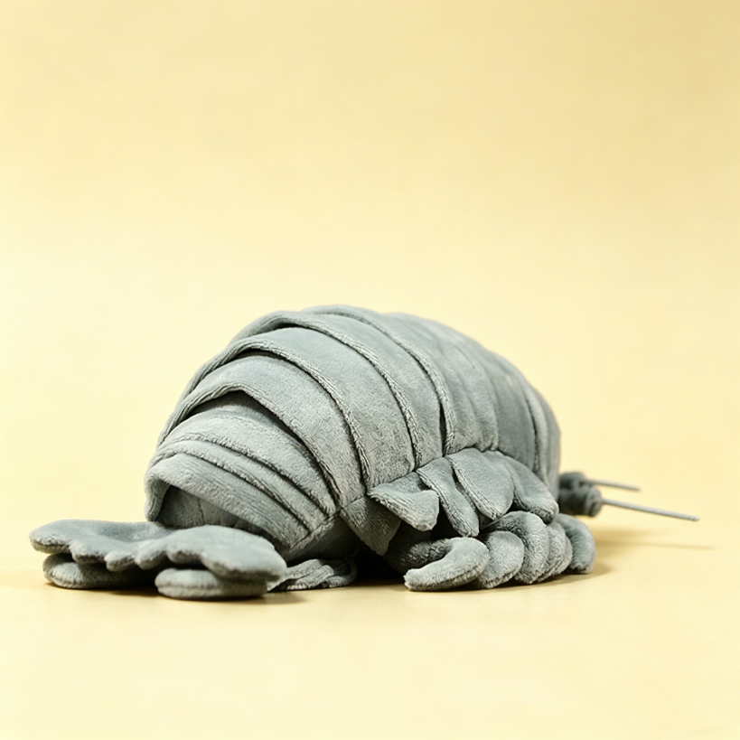 Giant isopod stuffed animal back view – cute weird plush OddyPals