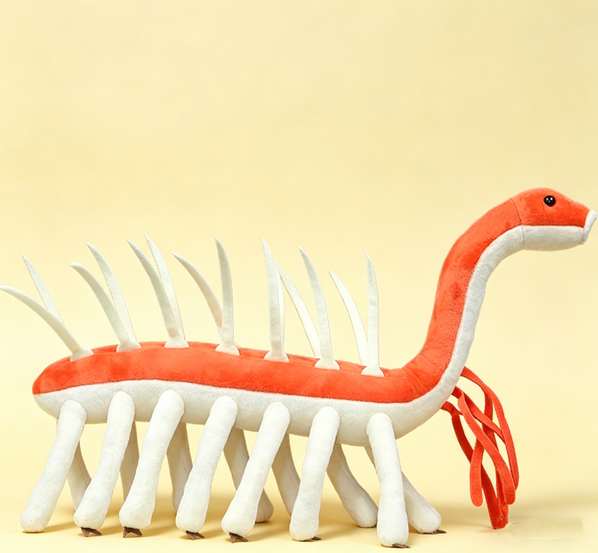 Hallucigenia stuffed animal side view – soft weird plush toy OddyPals