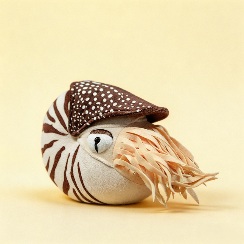 Polly the nautilus plush toy – cute chambered stuffed animal by OddyPals